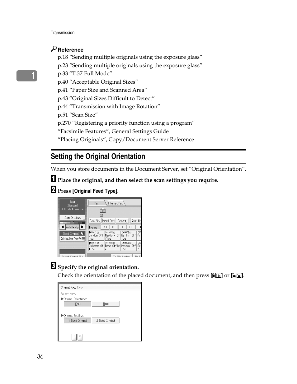 Setting the original orientation | Xerox C3000 User Manual | Page 46 / 298