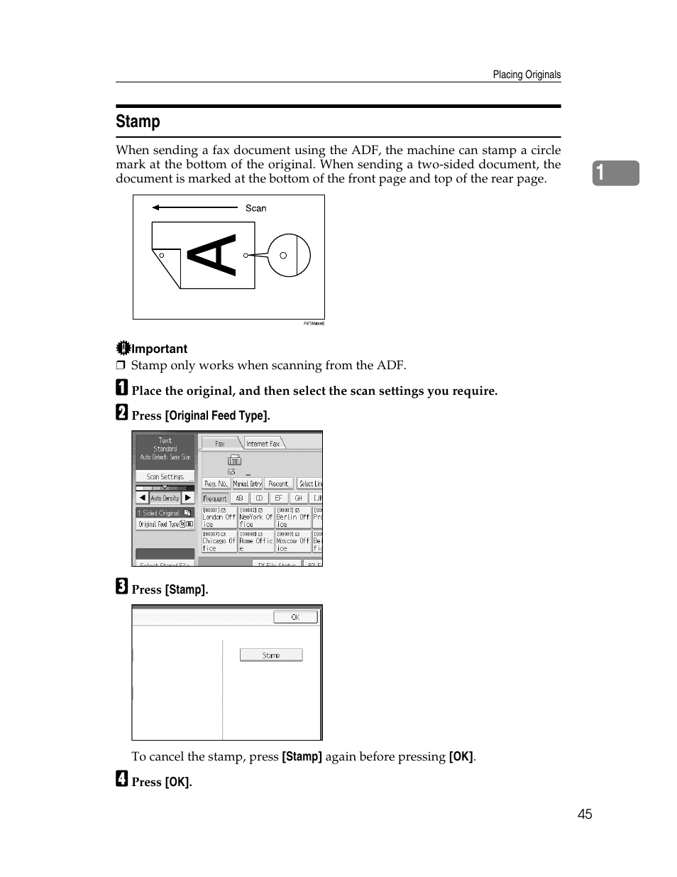 Stamp, P.45 “stamp | Xerox C3000 User Manual | Page 55 / 298