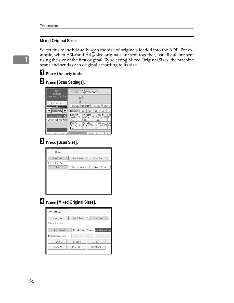 Mixed original sizes | Xerox C3000 User Manual | Page 66 / 298