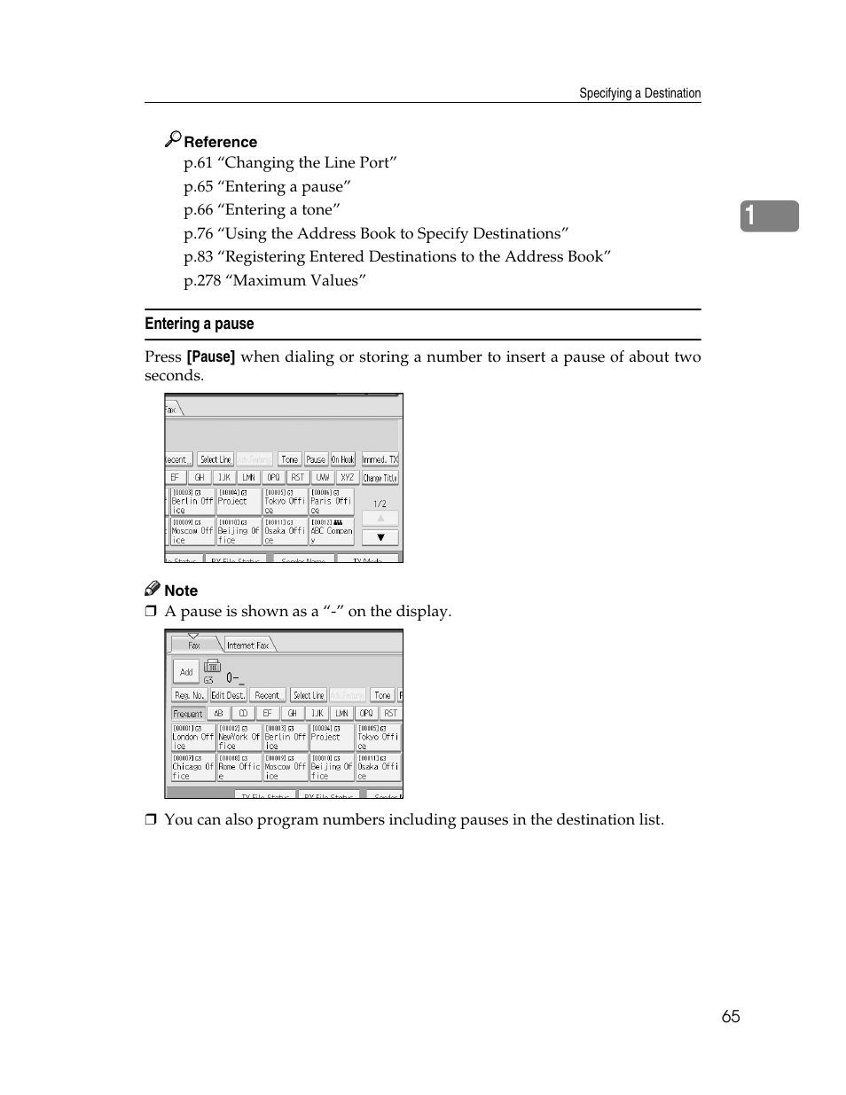 Entering a pause | Xerox C3000 User Manual | Page 75 / 298