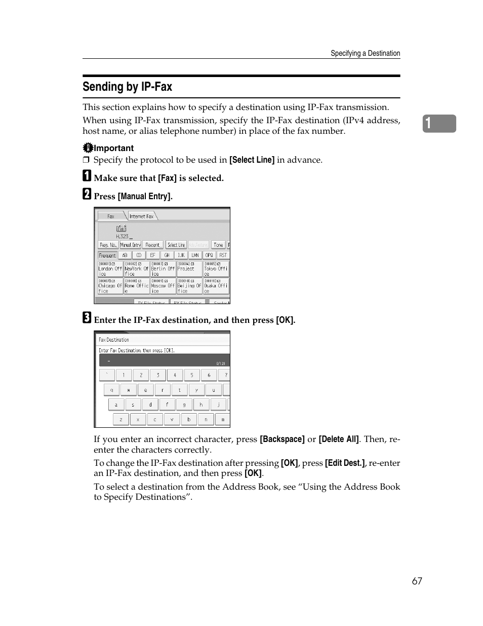 Sending by ip-fax, P.67 “sending by ip-fax | Xerox C3000 User Manual | Page 77 / 298