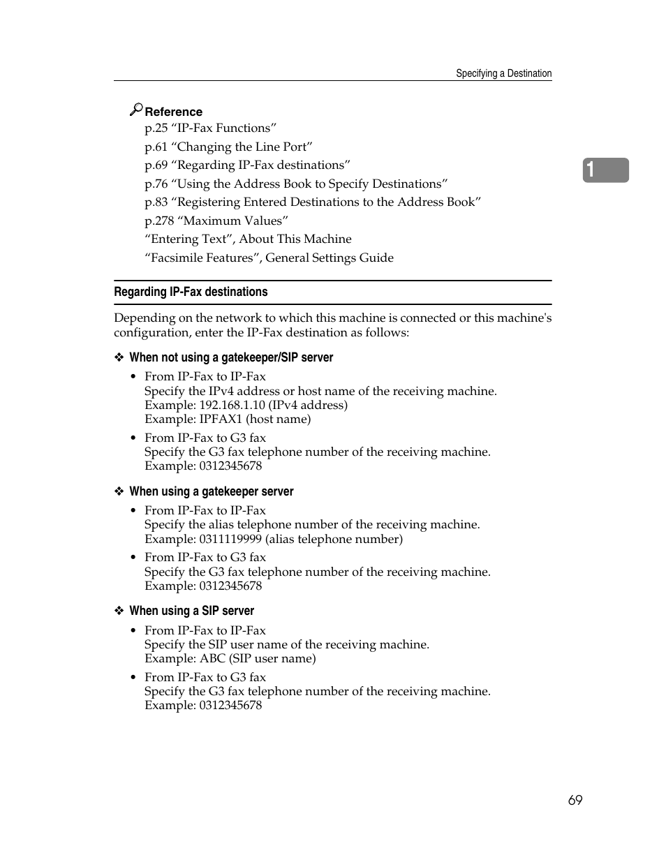Regarding ip-fax destinations | Xerox C3000 User Manual | Page 79 / 298