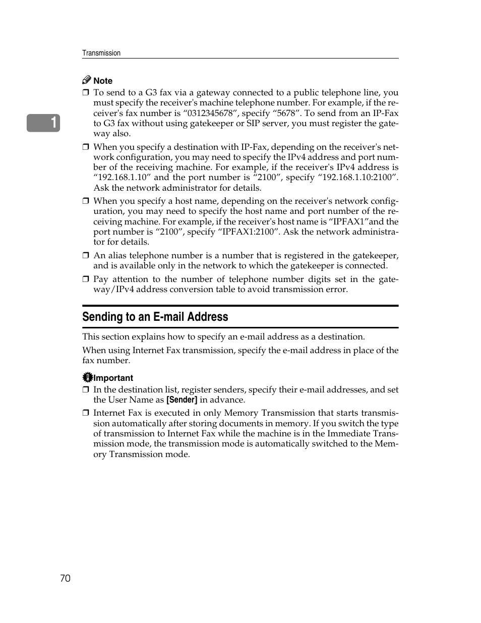 Sending to an e-mail address, P.70 “sending to an e-mail address | Xerox C3000 User Manual | Page 80 / 298