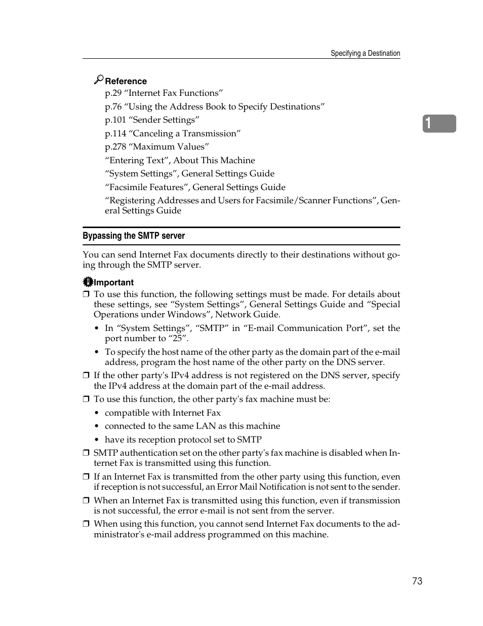Bypassing the smtp server, P.73 “bypassing the smtp server | Xerox C3000 User Manual | Page 83 / 298