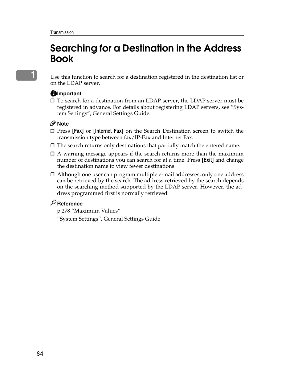 Searching for a destination in the address book, 1searching for a destination in the address book | Xerox C3000 User Manual | Page 94 / 298