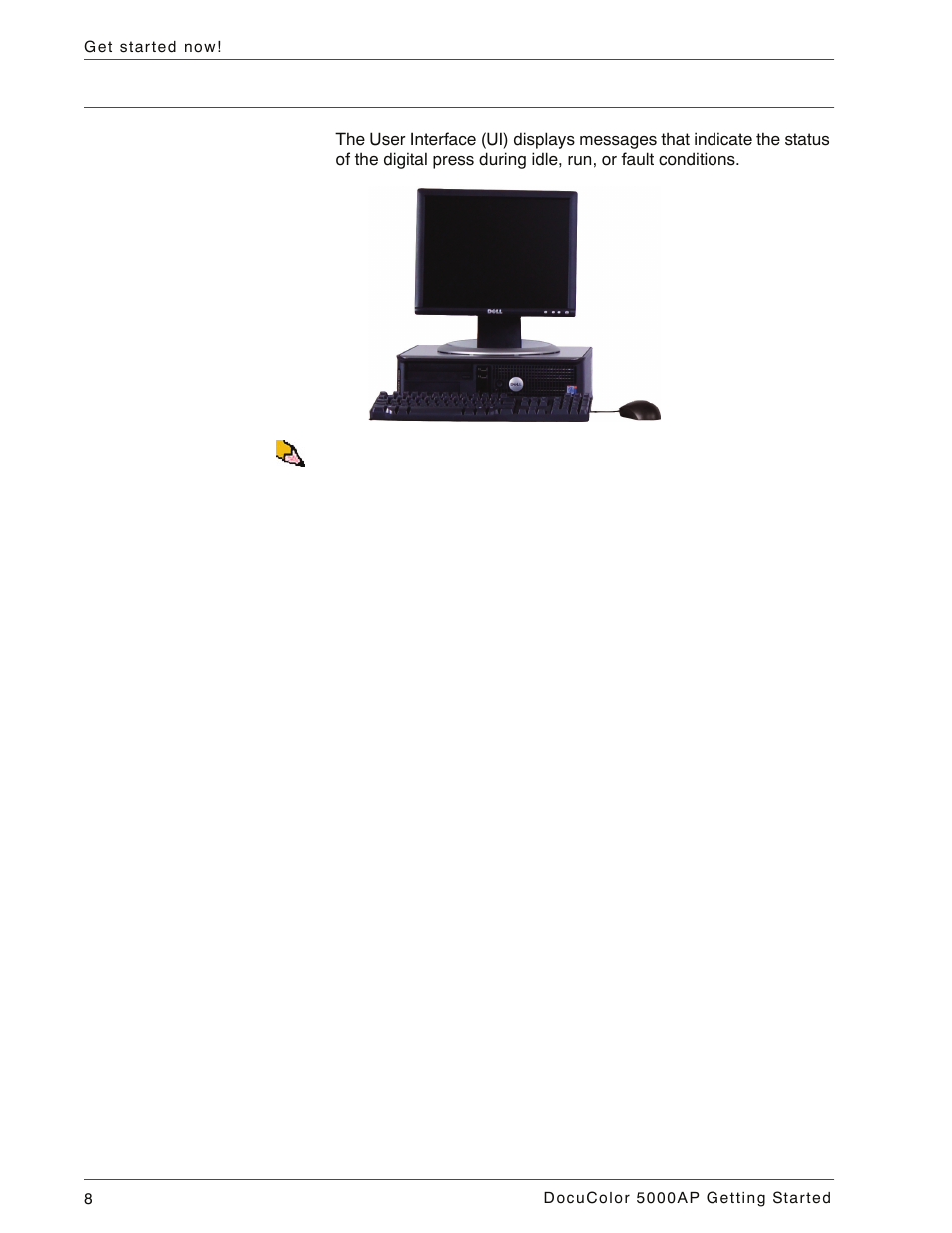 About the user interface | Xerox DocuColor 5000AP User Manual | Page 12 / 20