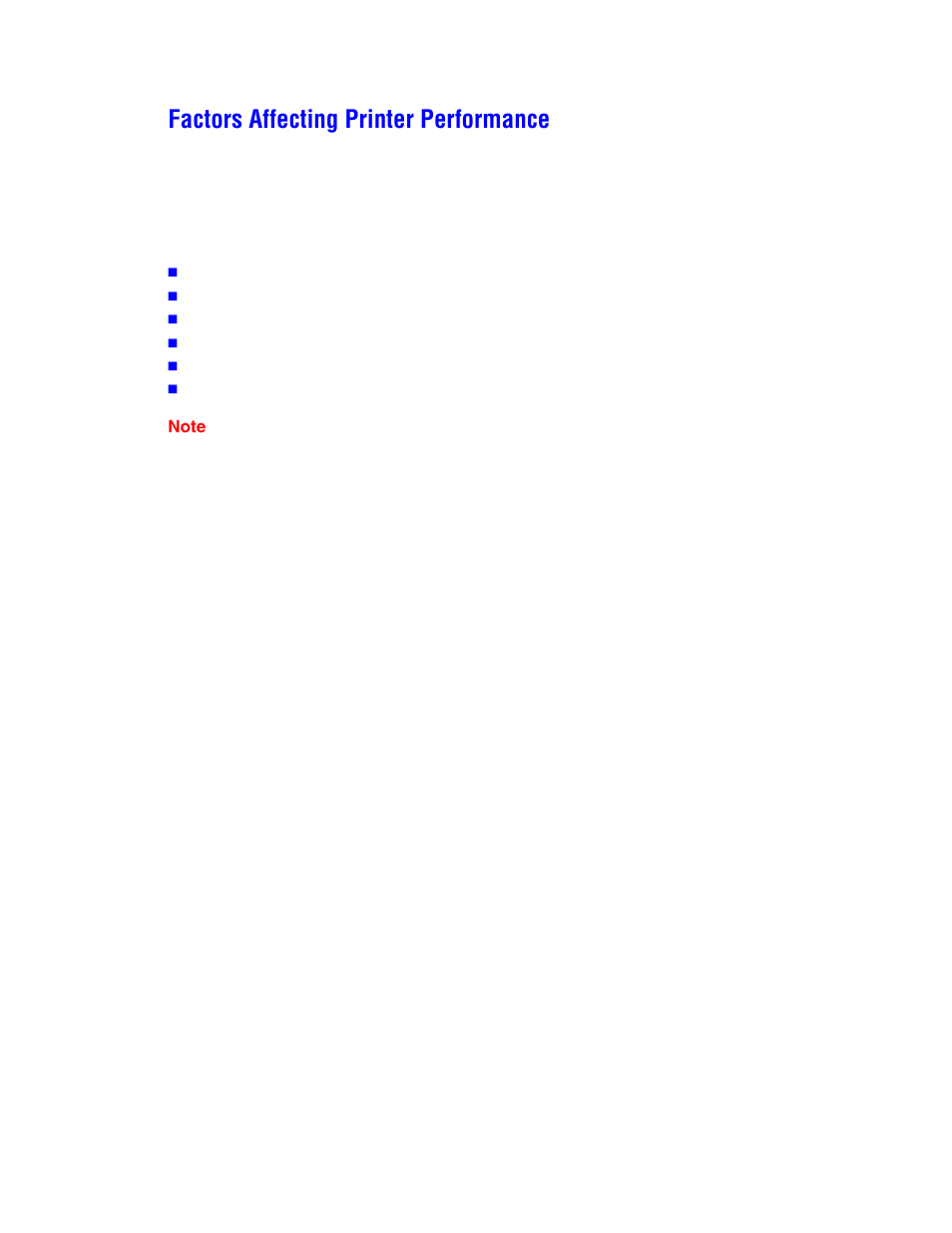 Factors affecting printer performance | Xerox Color Laser Printer Phaser 7750 User Manual | Page 19 / 19