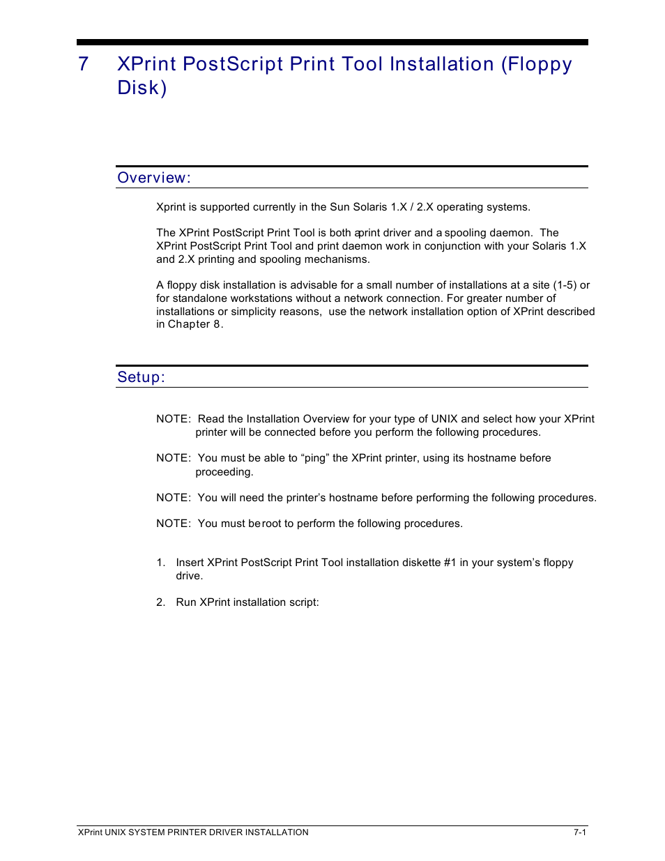 Overview, Setup | Xerox 701P91273 User Manual | Page 19 / 52