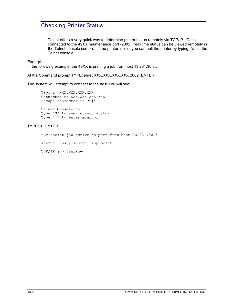 Checking printer status | Xerox 701P91273 User Manual | Page 34 / 52