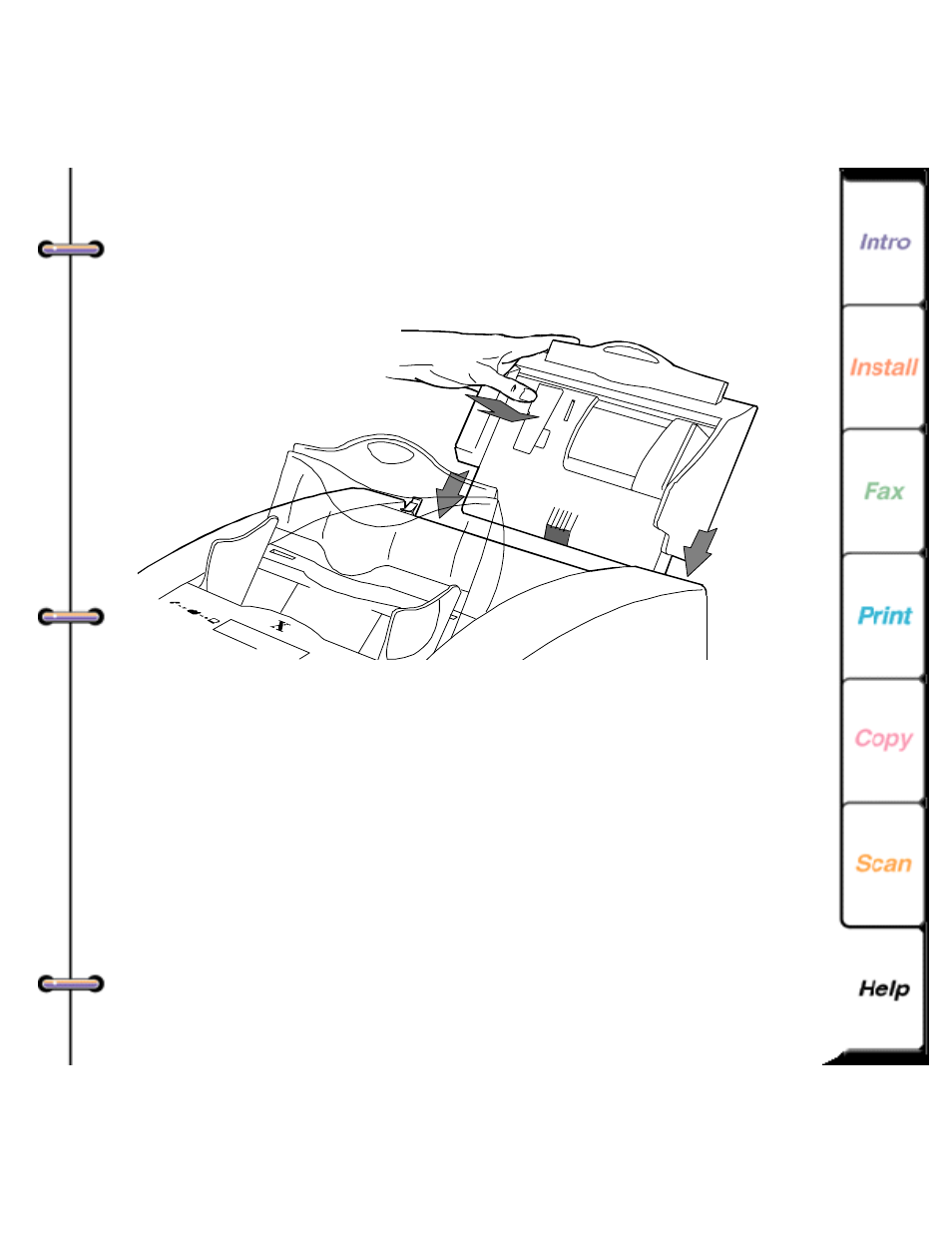 Clearing scanner jams | Xerox Document WorkCentre 450C User Manual | Page 173 / 214