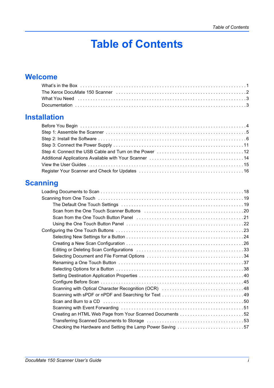 Xerox 150 User Manual | Page 4 / 94