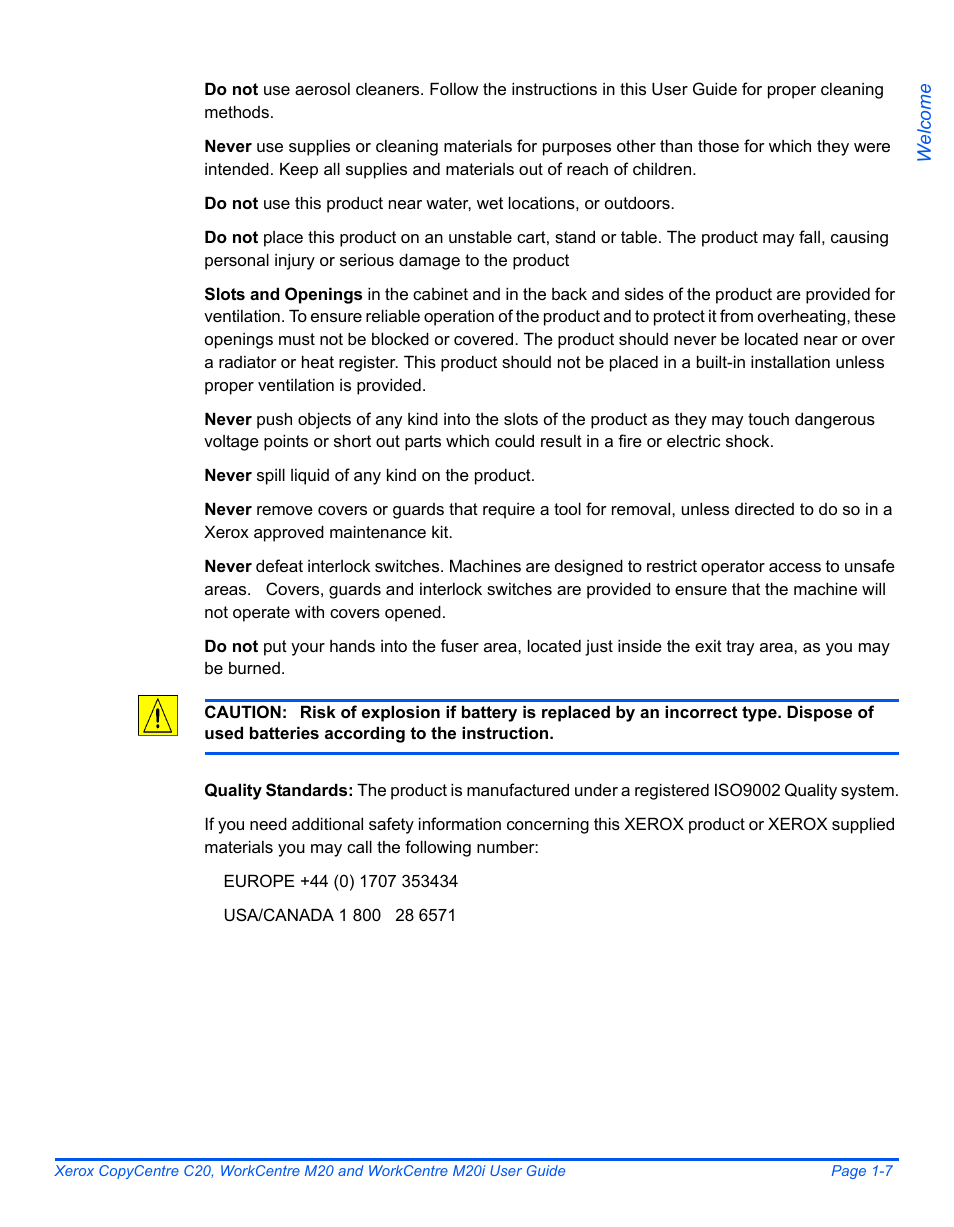 Xerox COPYCENTRE M20I User Manual | Page 13 / 215