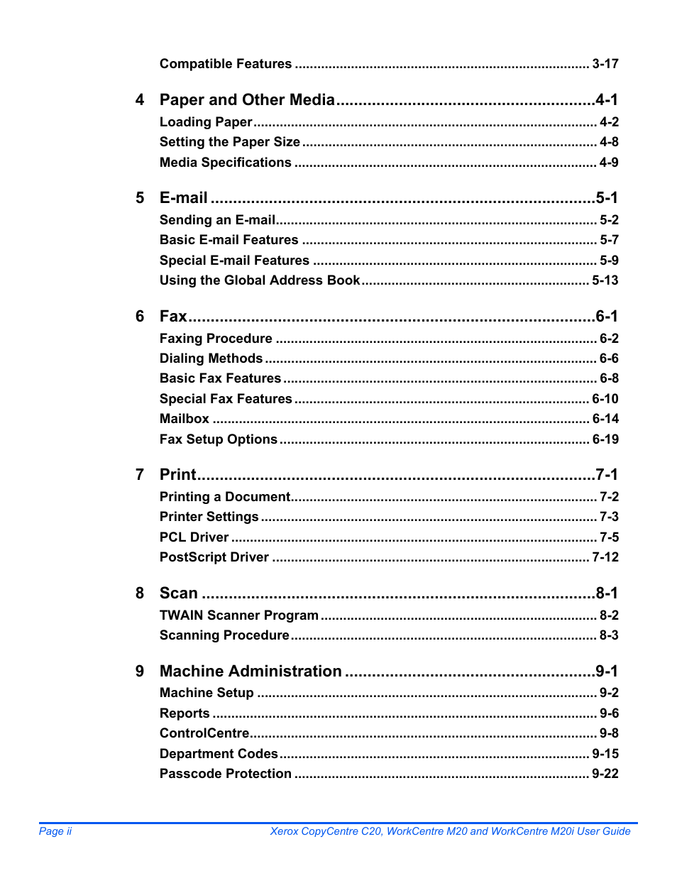 Xerox COPYCENTRE M20I User Manual | Page 4 / 215