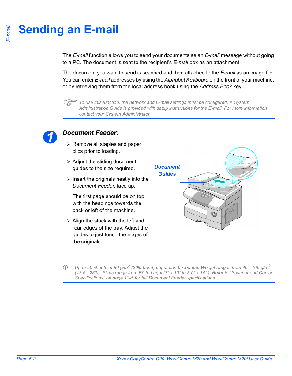 Sending an e-mail, Sending an e-mail -2 | Xerox COPYCENTRE M20I User Manual | Page 84 / 215