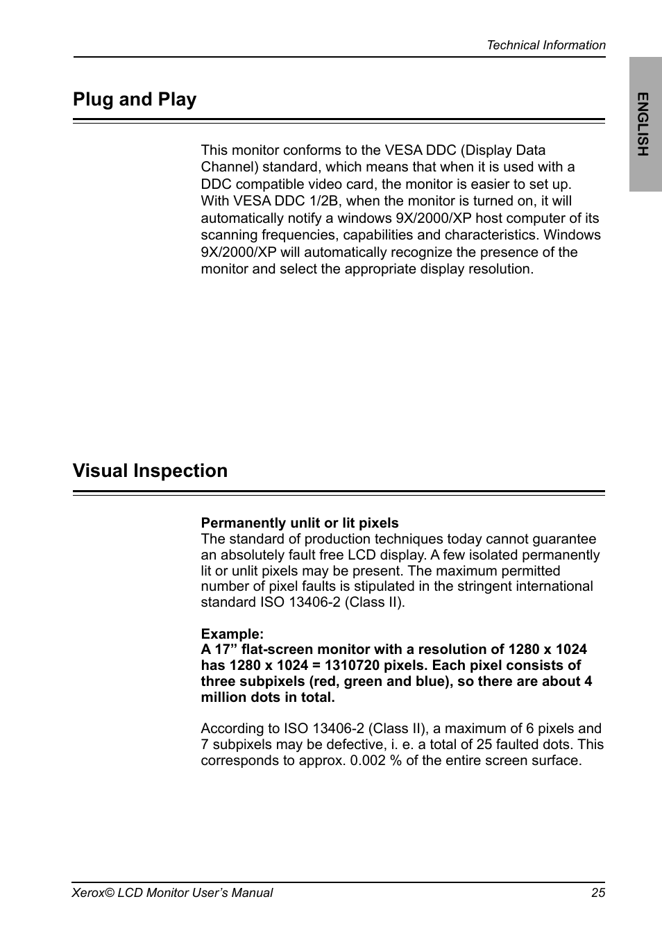 Visual inspection, Plug and play | Xerox XR6 Series User Manual | Page 26 / 29