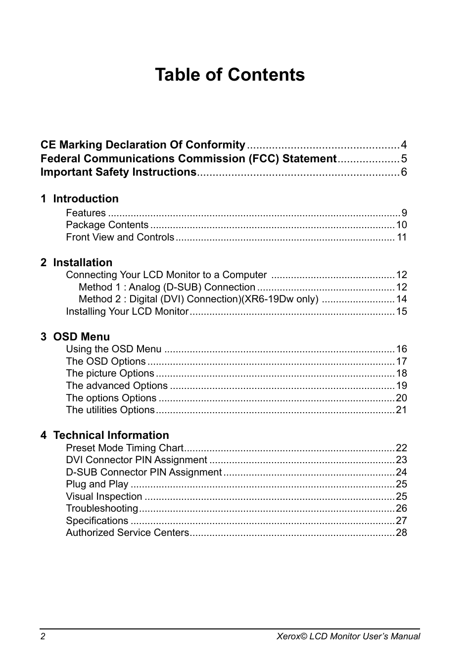 Xerox XR6 Series User Manual | Page 3 / 29