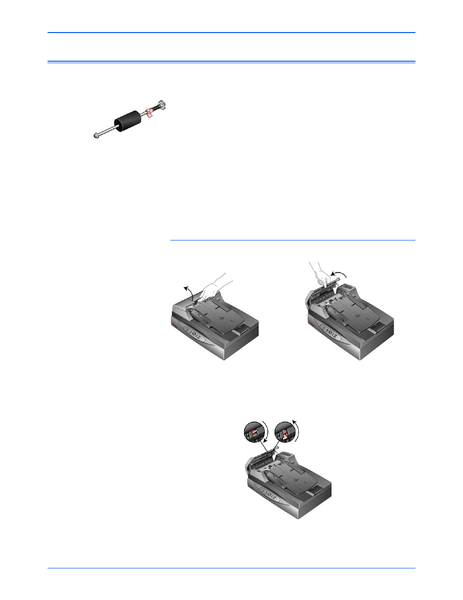 Replacing the roller assembly | Xerox DocuMate 632 User Manual | Page 112 / 133