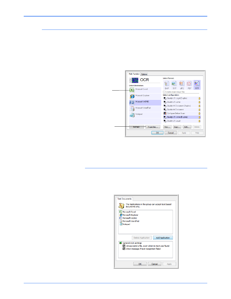 Setting destination application properties | Xerox DocuMate 632 User Manual | Page 41 / 133