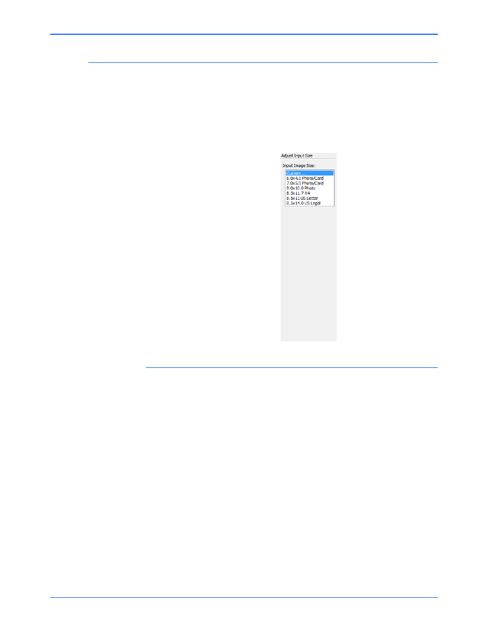 Adjusting input size | Xerox DocuMate 632 User Manual | Page 98 / 133