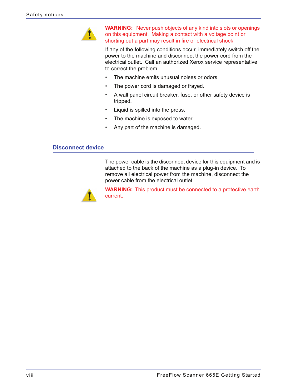 Disconnect device | Xerox 665E User Manual | Page 10 / 76