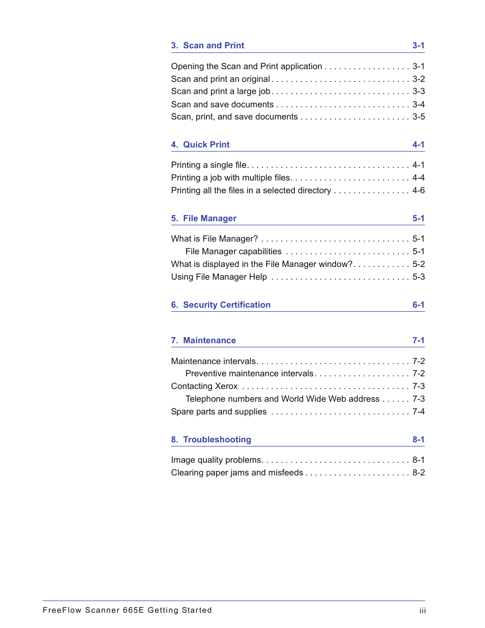 Xerox 665E User Manual | Page 5 / 76