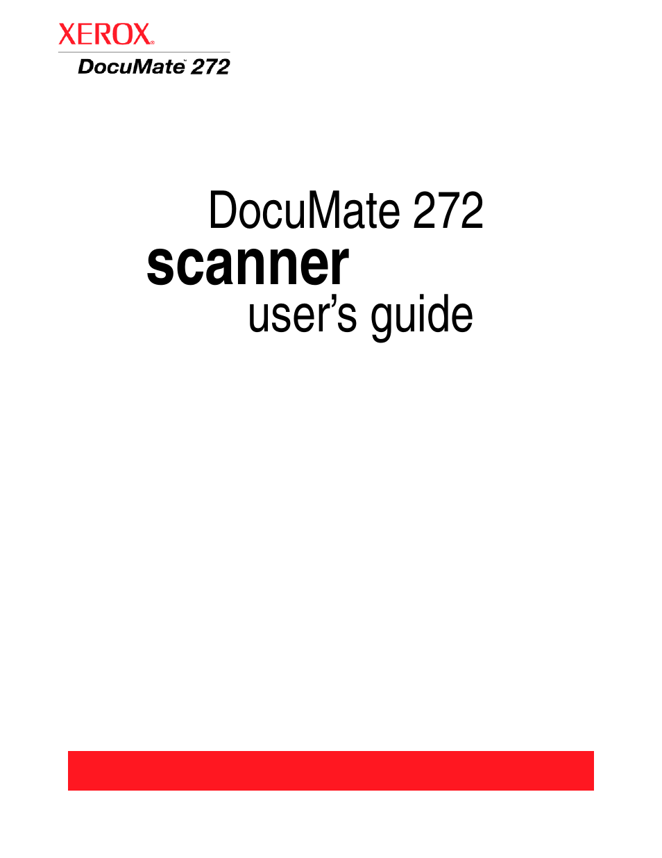 Scanner | Xerox DocuMate 272 User Manual | Page 2 / 127