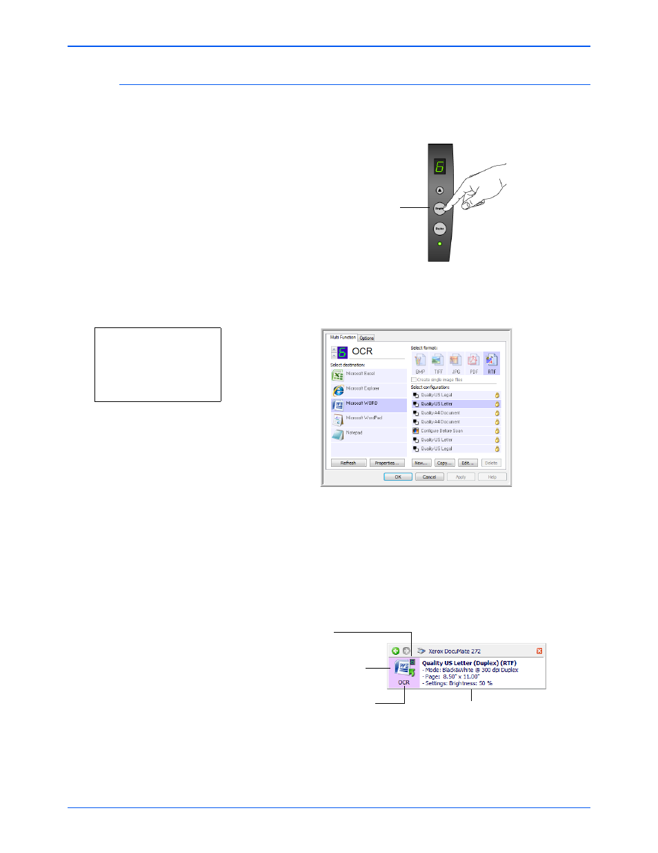 Check the scan settings before scanning | Xerox DocuMate 272 User Manual | Page 30 / 127