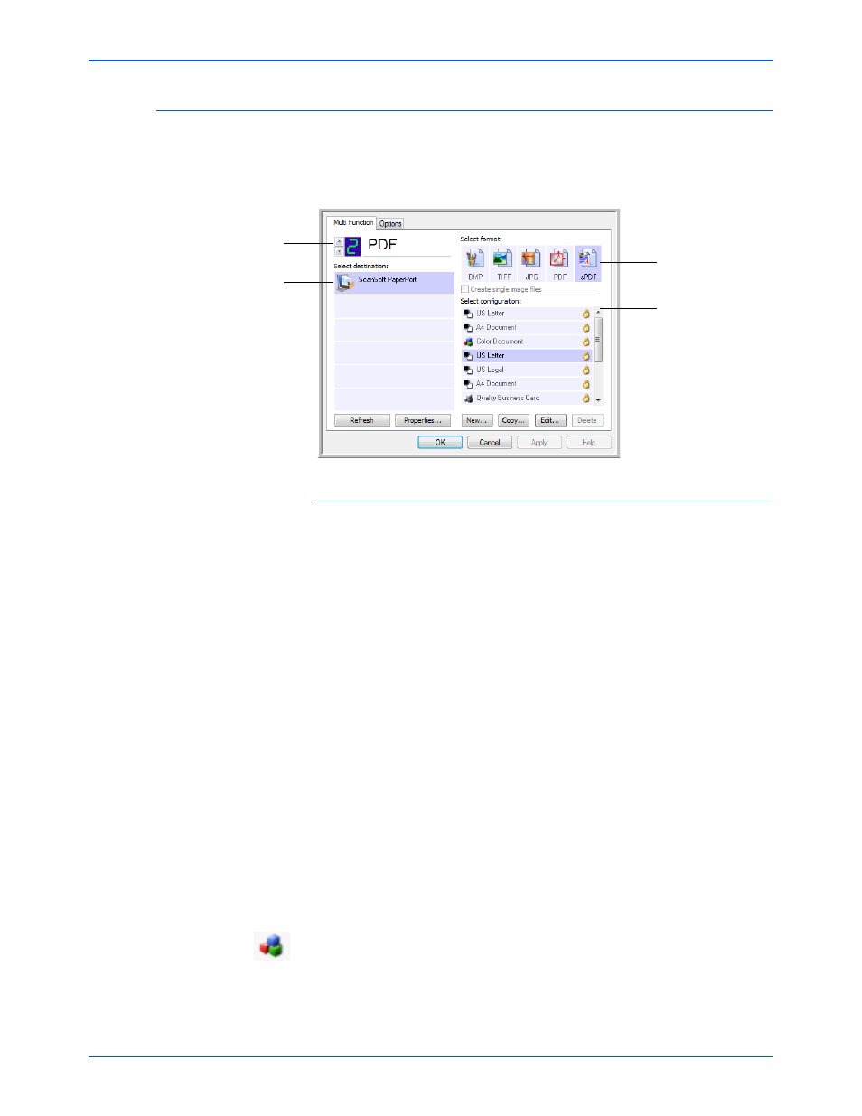 Selecting new settings for a button | Xerox DocuMate 272 User Manual | Page 40 / 127