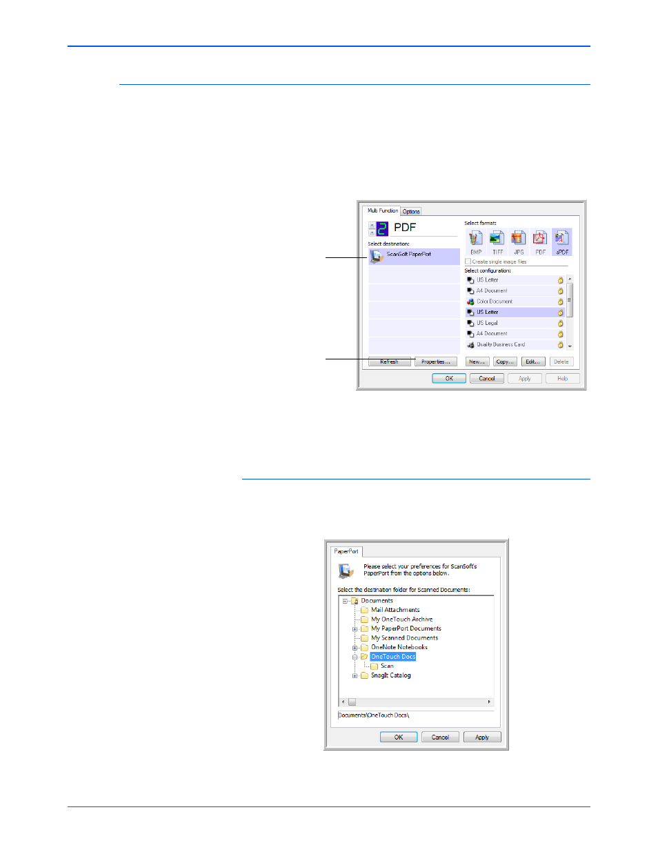 Setting destination application properties | Xerox DocuMate 272 User Manual | Page 42 / 127