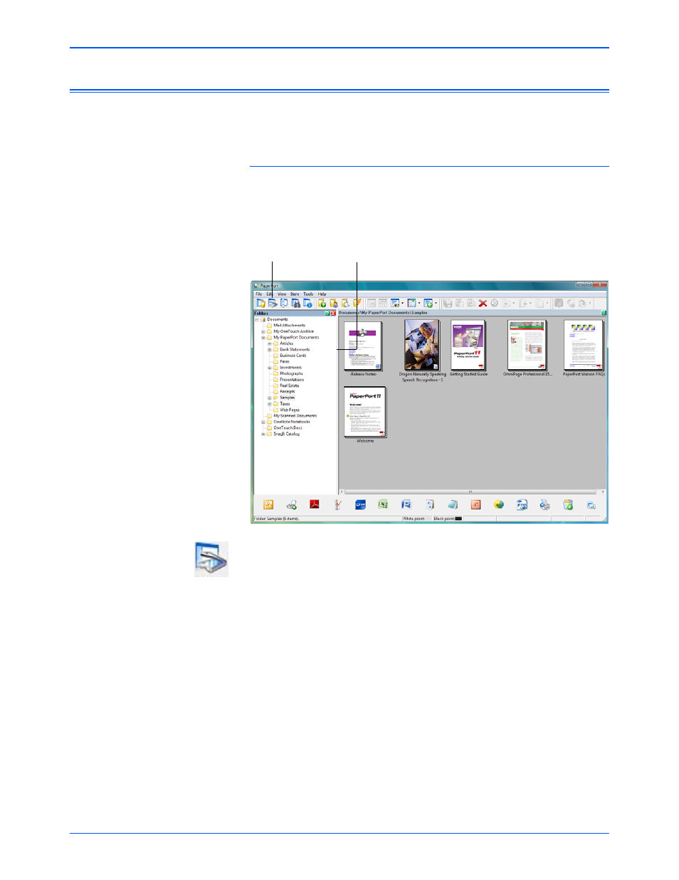 Accessing the twain interface from paperport | Xerox DocuMate 272 User Manual | Page 87 / 127
