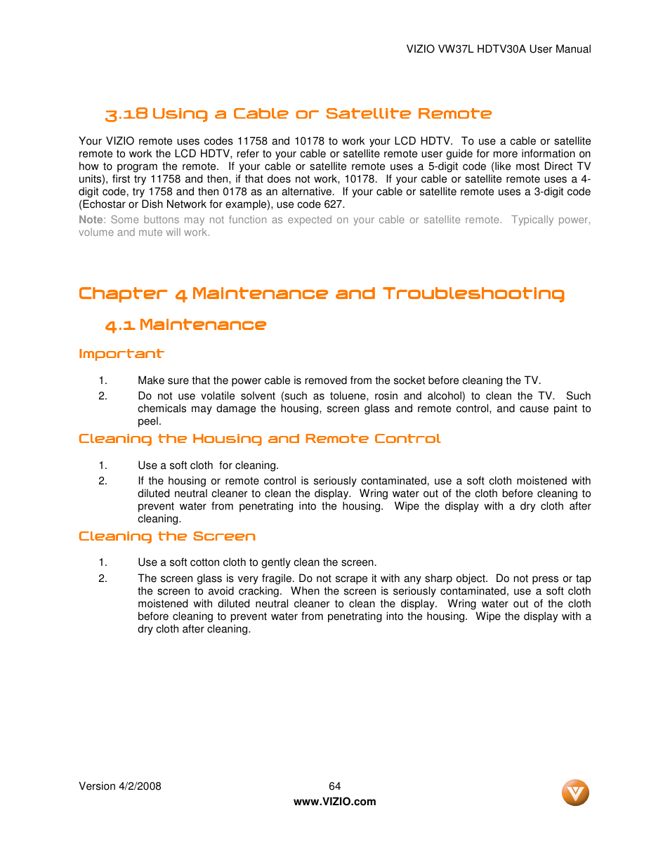 Chapter 4 | Xerox VW37L User Manual | Page 64 / 71