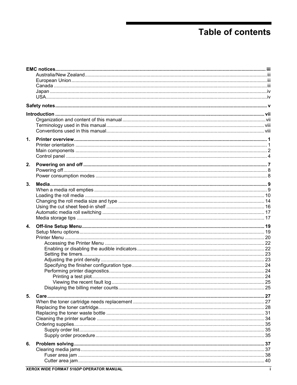 Xerox 510DP (Operator Manual) User Manual | Page 3 / 64