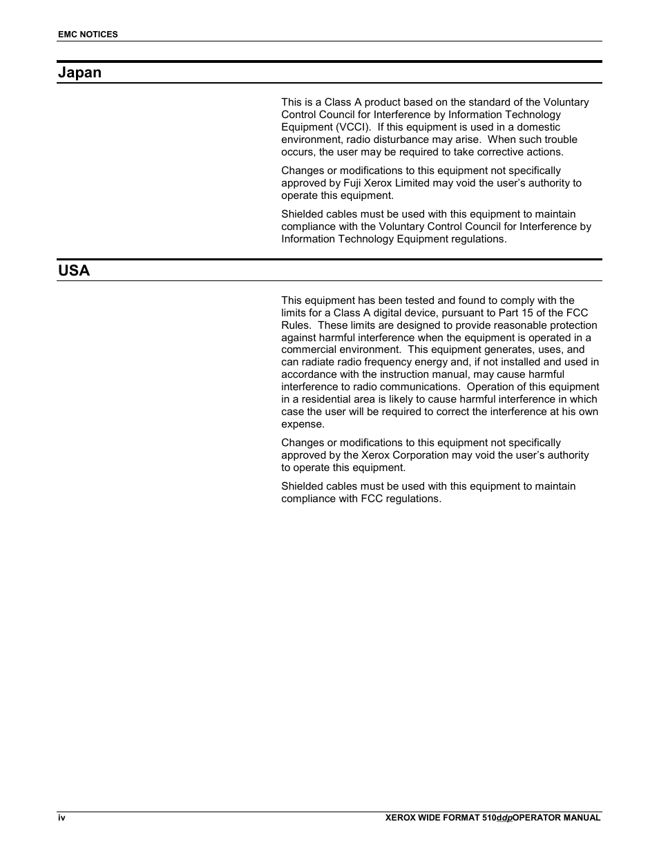 Japan | Xerox 510DP (Operator Manual) User Manual | Page 6 / 64