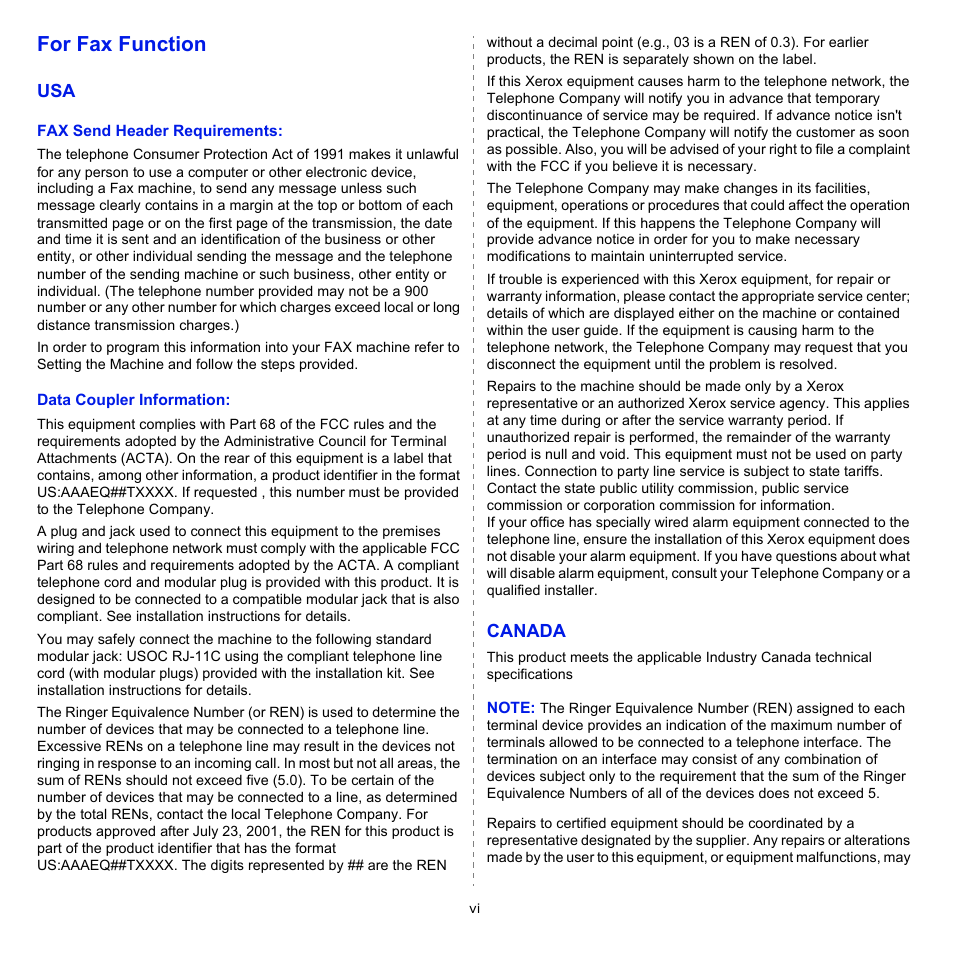 For fax function | Xerox Phaser 3300MFP User Manual | Page 11 / 148