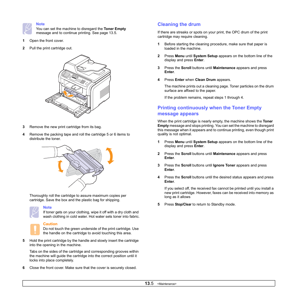 Cleaning the drum | Xerox Phaser 3300MFP User Manual | Page 74 / 148