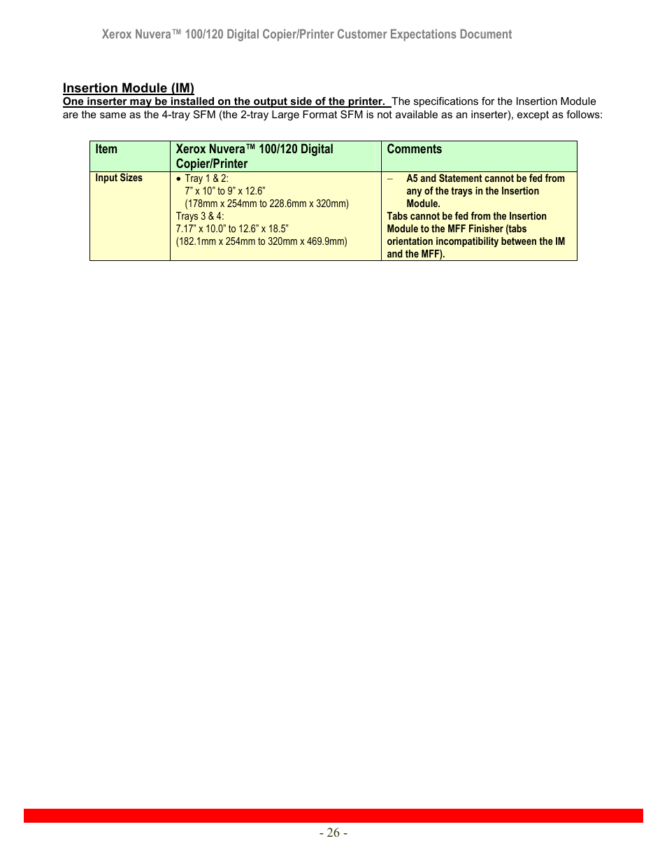 Xerox Nuvera 120 User Manual | Page 26 / 34