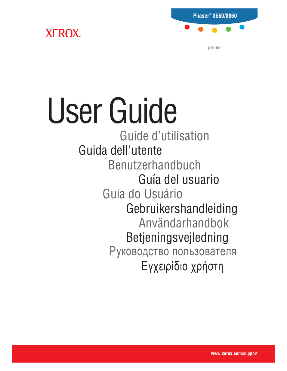 Xerox 8560 User Manual | 167 pages