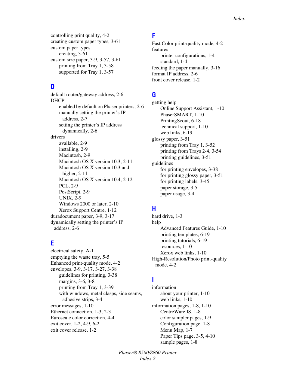 Xerox 8560 User Manual | Page 161 / 167