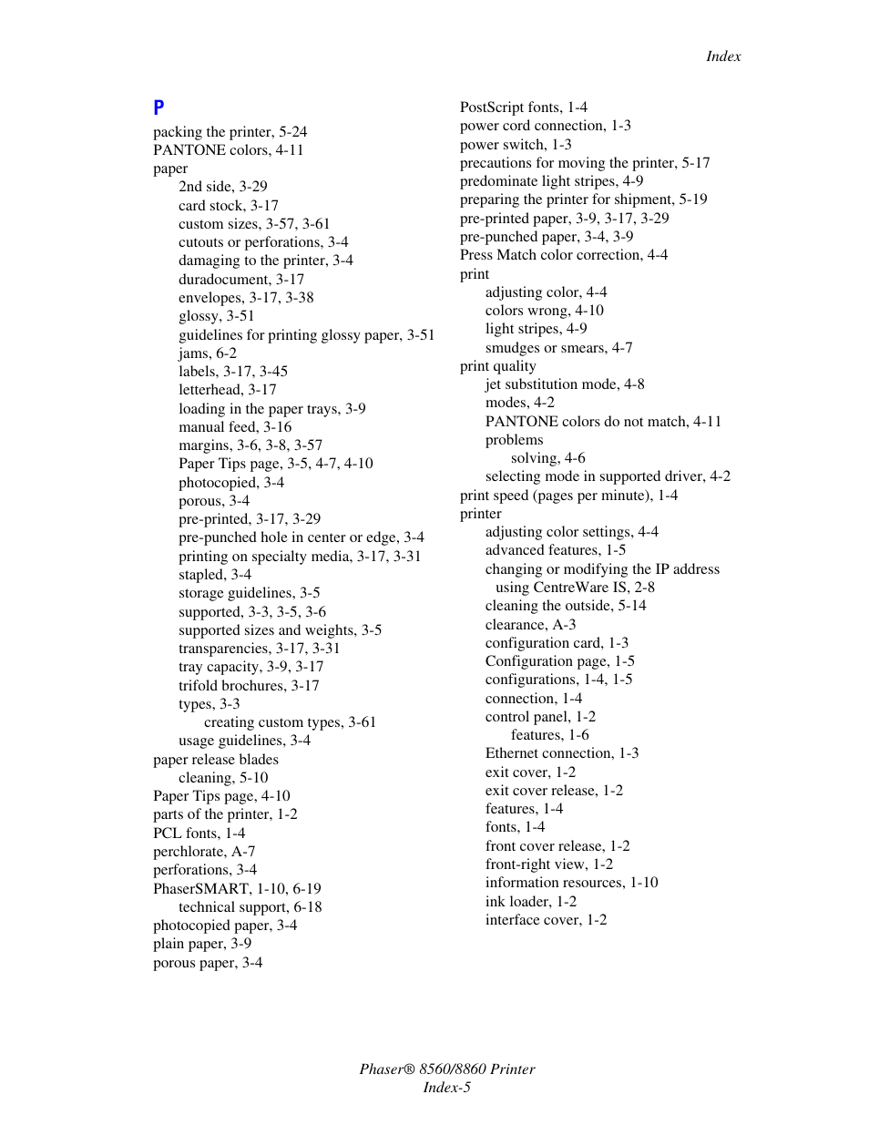 Xerox 8560 User Manual | Page 164 / 167