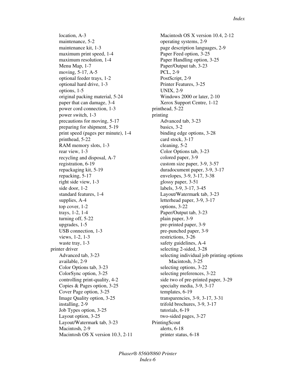 Xerox 8560 User Manual | Page 165 / 167