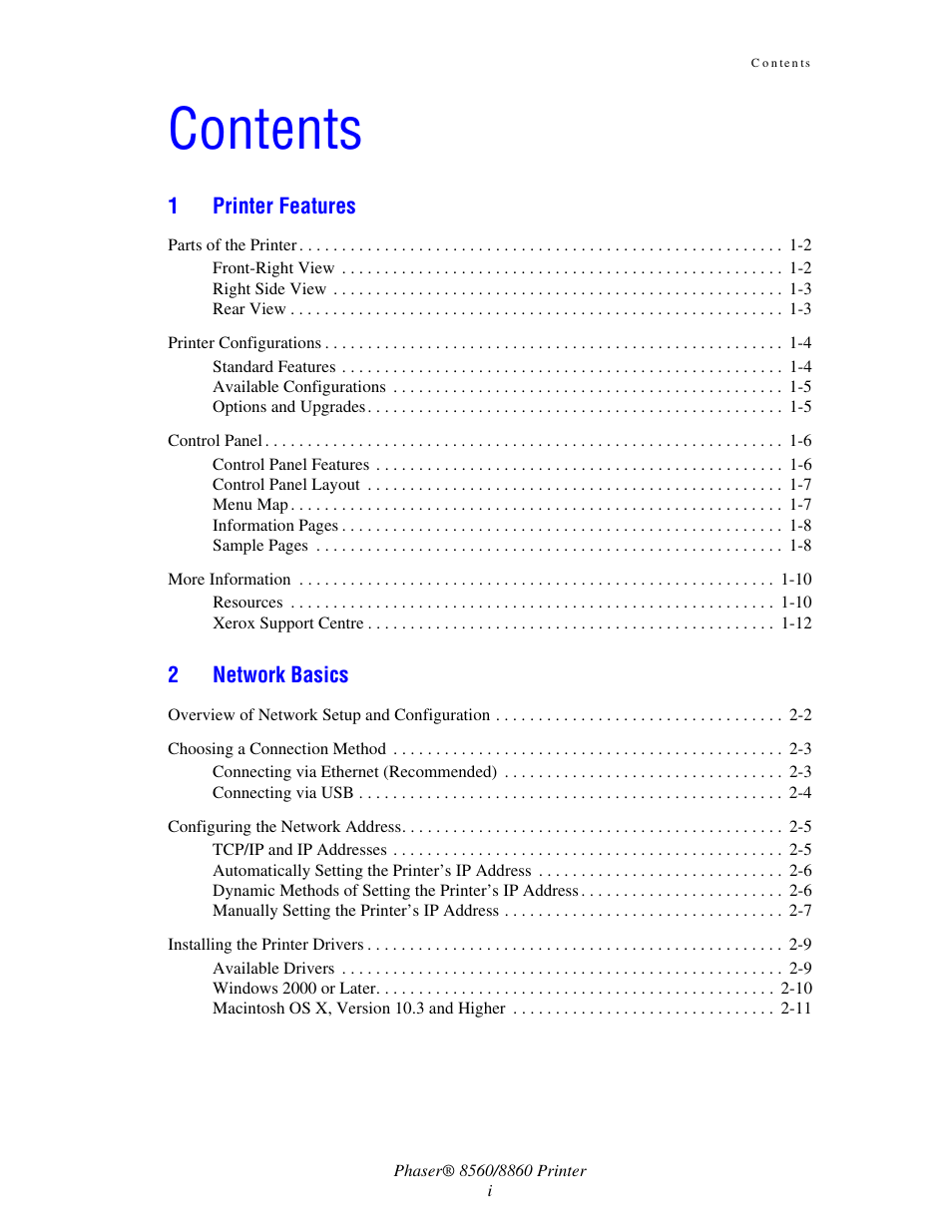 Xerox 8560 User Manual | Page 3 / 167