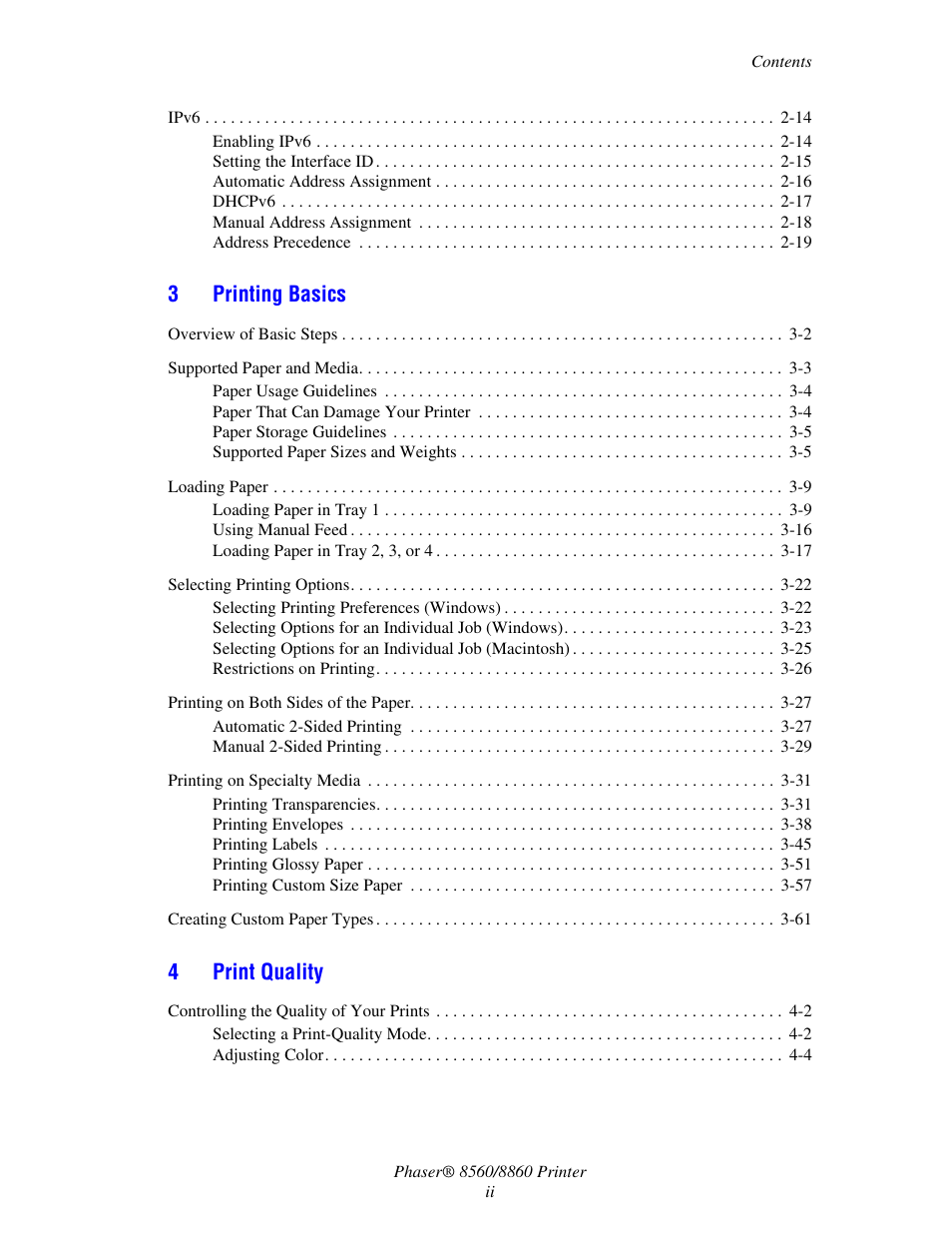 Xerox 8560 User Manual | Page 4 / 167