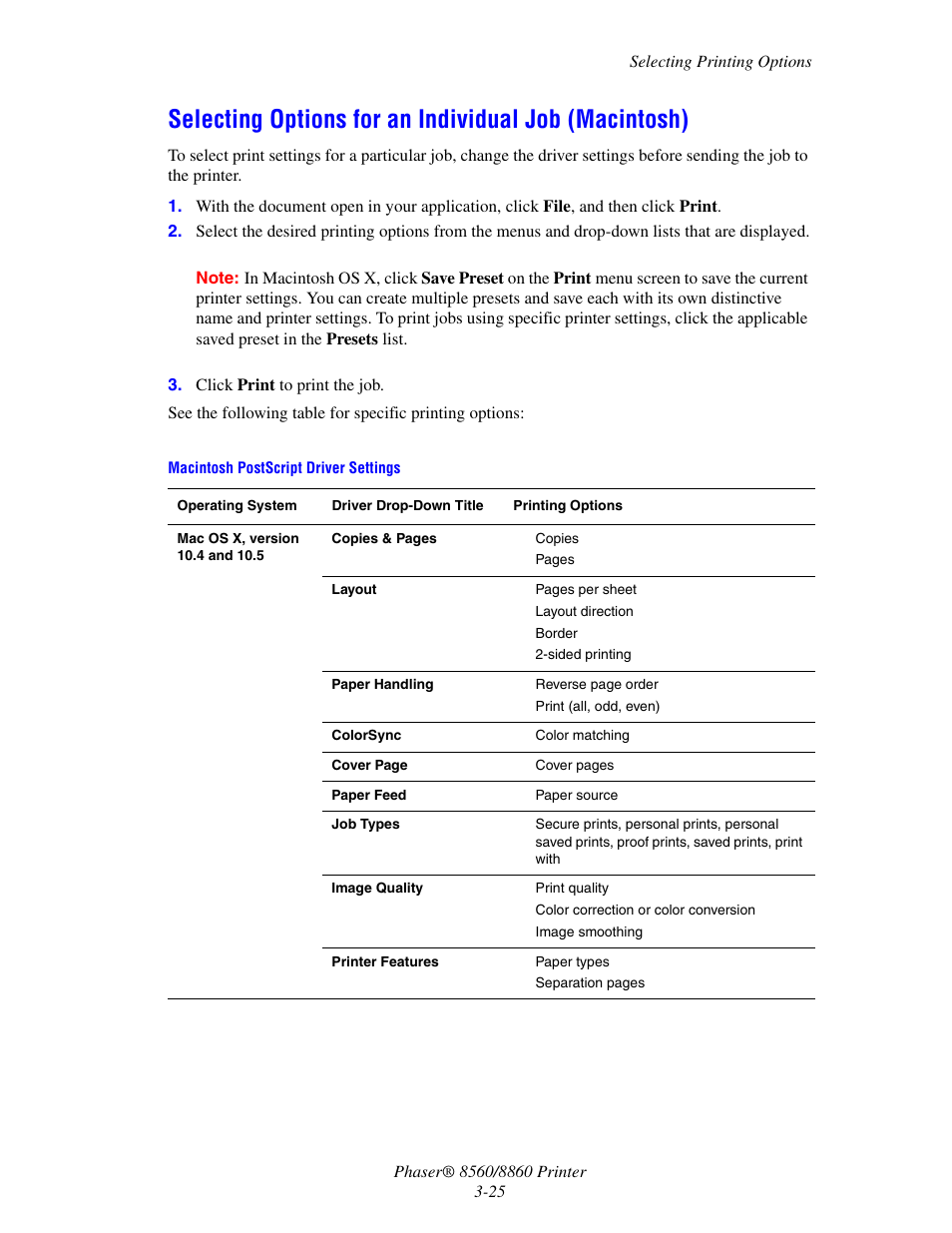 Xerox 8560 User Manual | Page 61 / 167