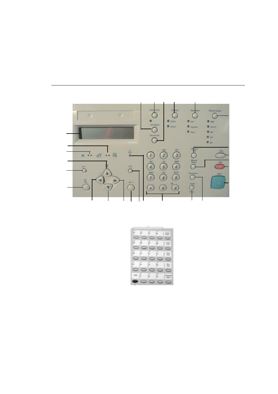 Control panel, Control panel -8 | Xerox 555 User Manual | Page 18 / 88