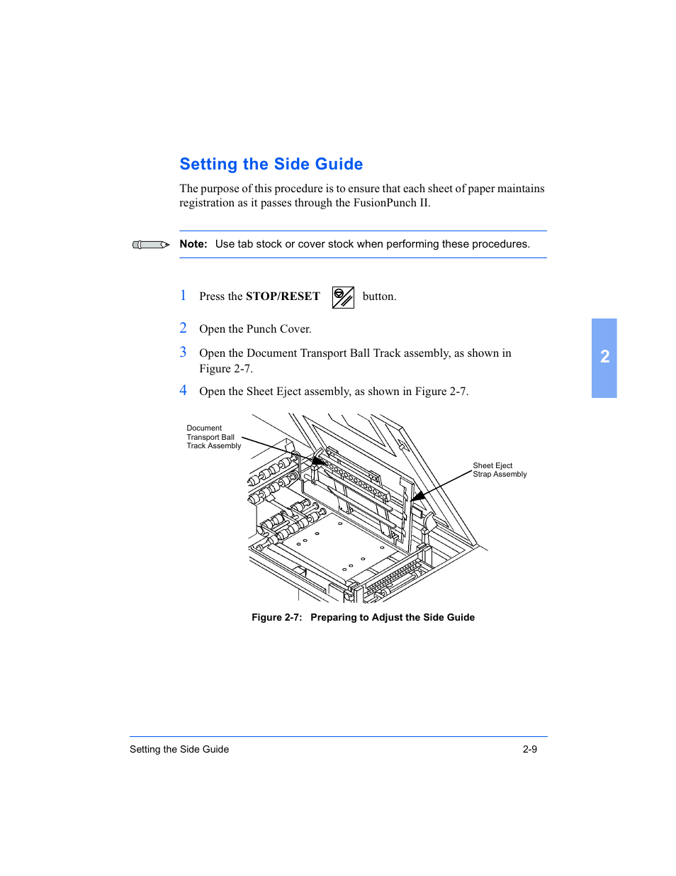Setting the side guide | Xerox 16 Series User Manual | Page 51 / 132