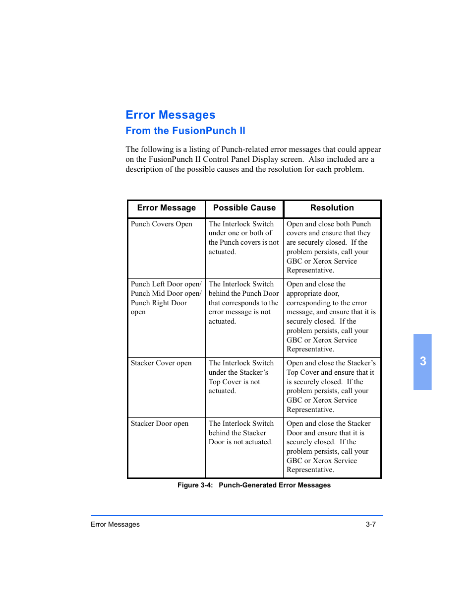 Error messages | Xerox 16 Series User Manual | Page 77 / 132