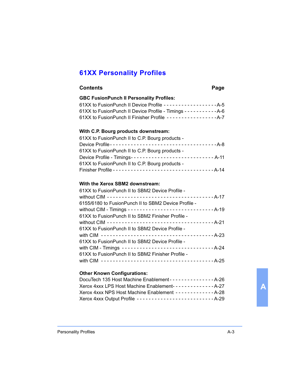 61xx personality profiles | Xerox 16 Series User Manual | Page 97 / 132