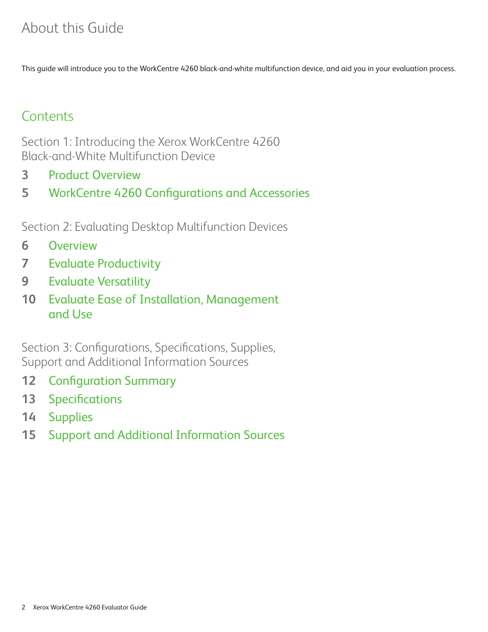 Xerox WORKCENTRE 4260 User Manual | Page 2 / 16