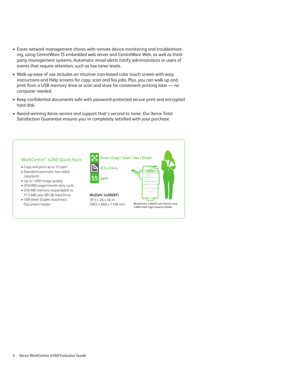 Xerox WORKCENTRE 4260 User Manual | Page 4 / 16