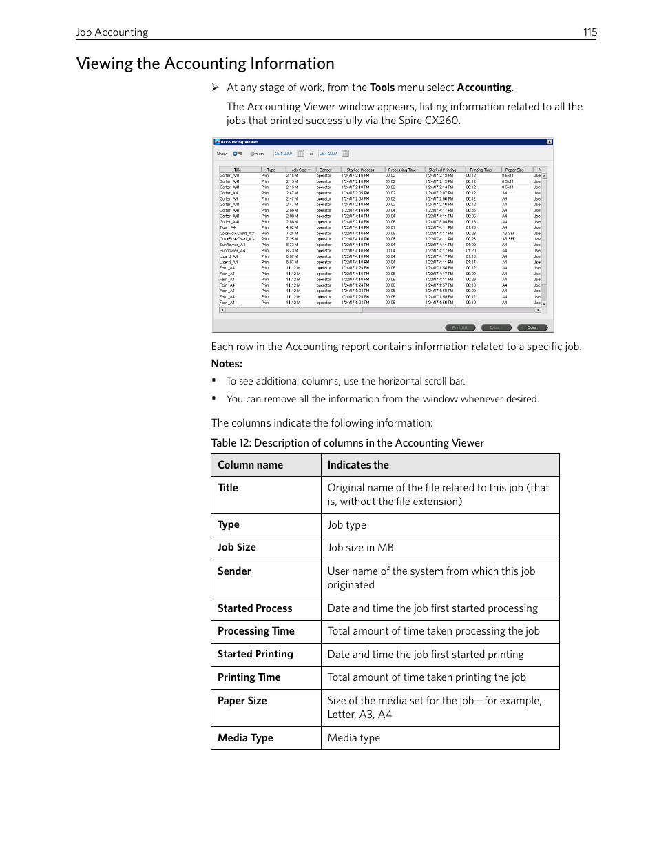 Viewing the accounting information | Xerox 242 User Manual | Page 123 / 262